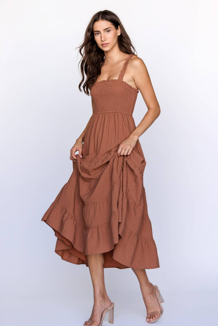 Emery Smocked Tiered Dress