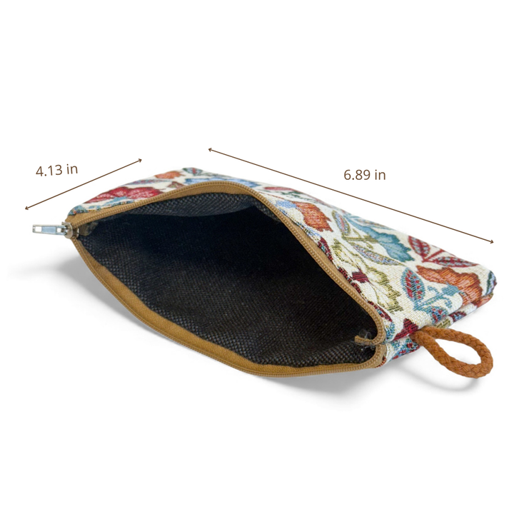Floral Jacquard Pouch