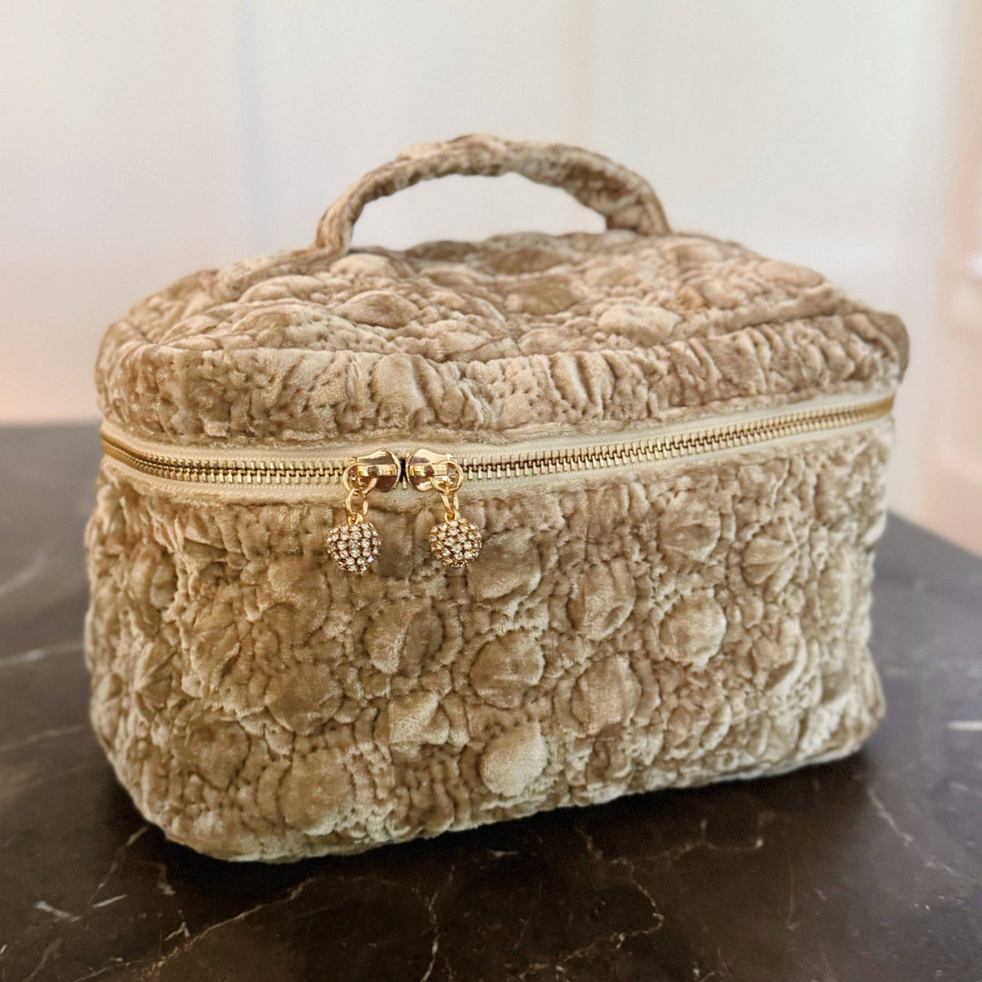 Quilted Velvet Vanity Case