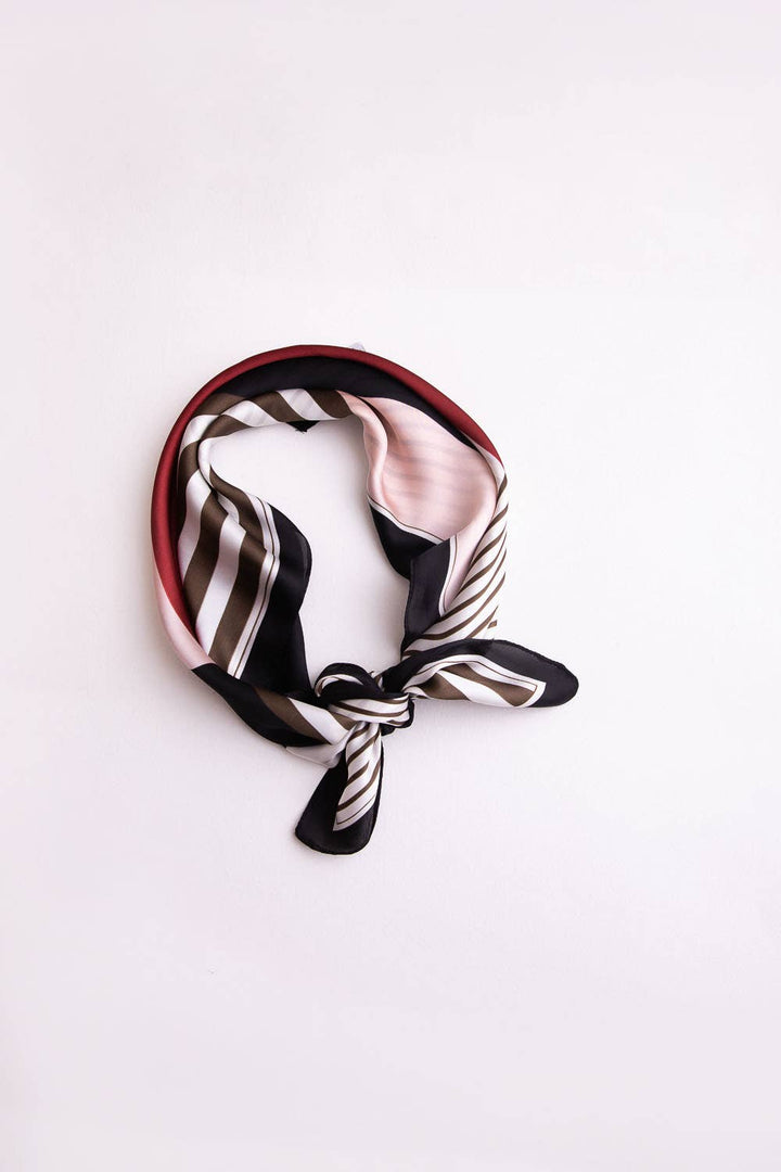 Colorblock Satin Scarf