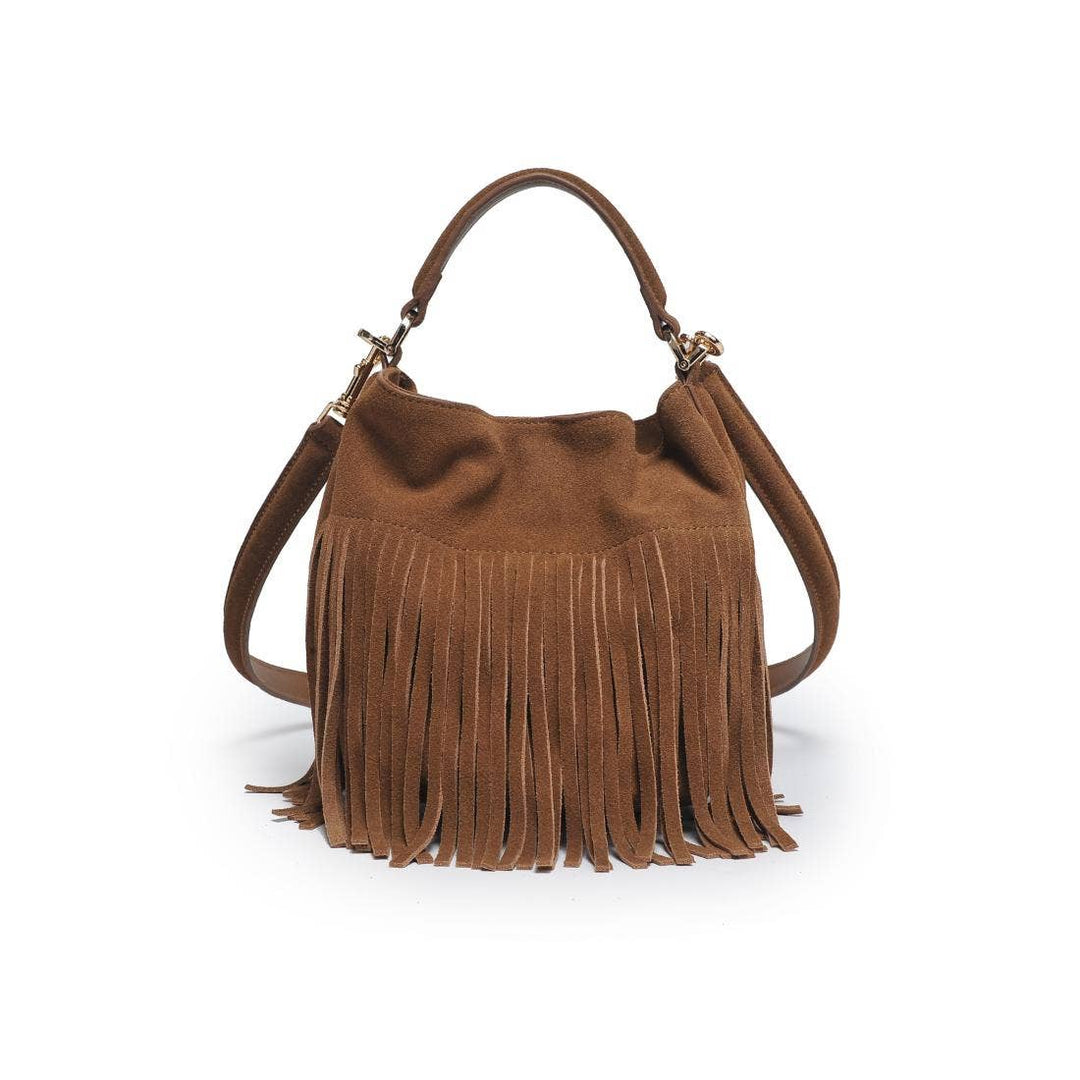 Bowie Leather Fringe Crossbody