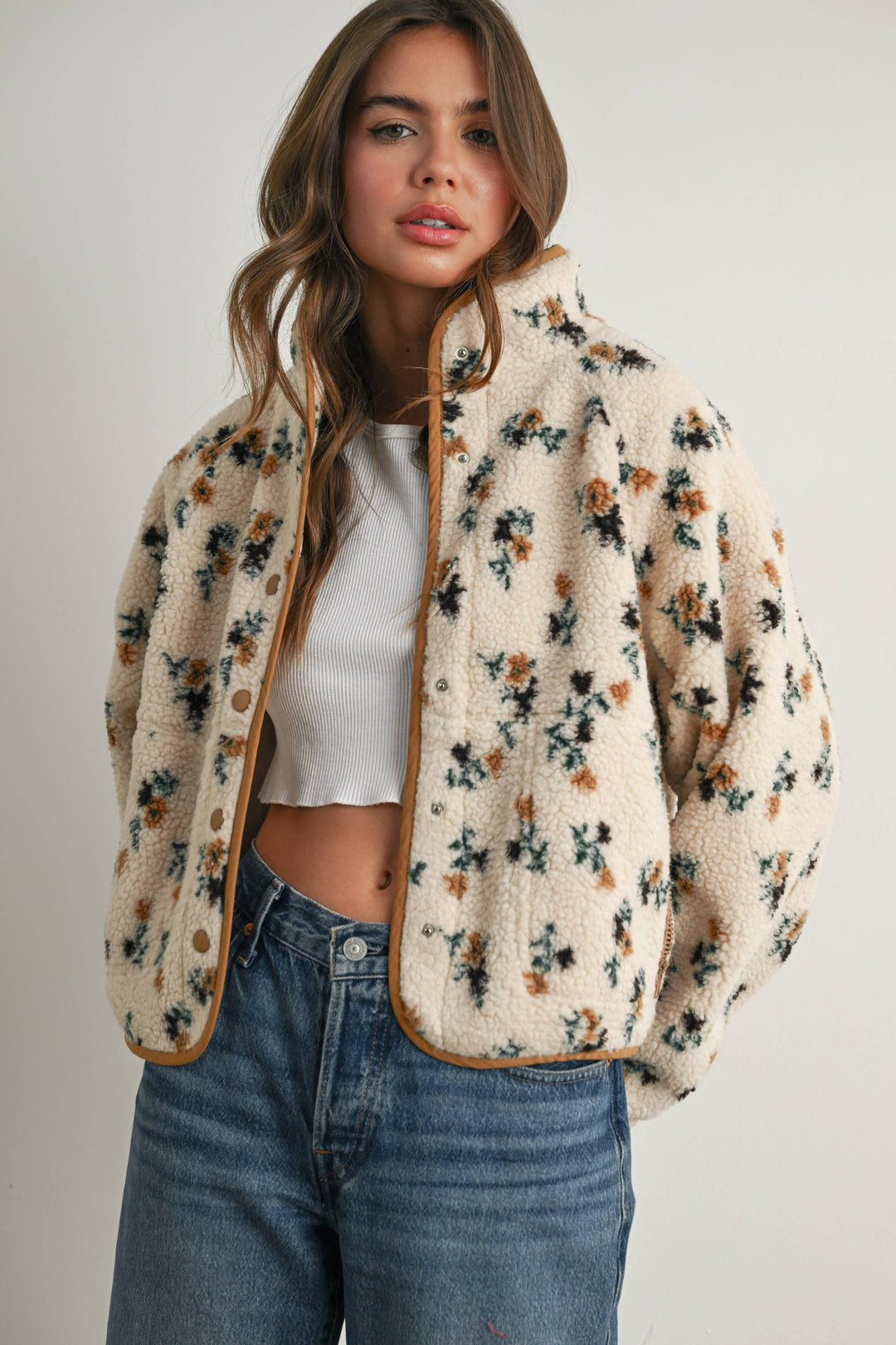 Cousins Floral Fleece Jacket