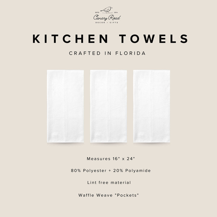 Chicken Farmhouse Kitchen Towel - blue