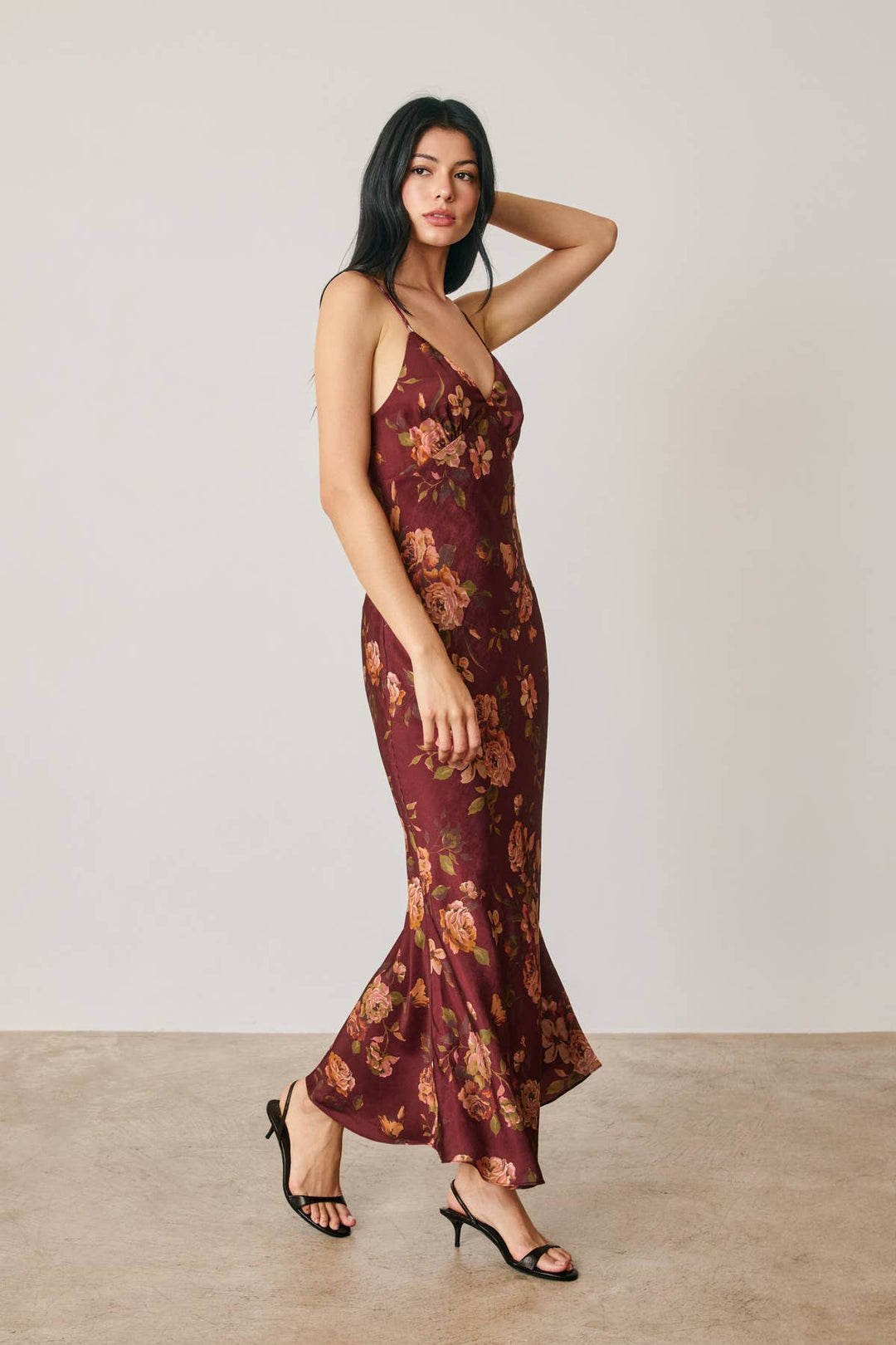 Sangria Bloom Slip Dress