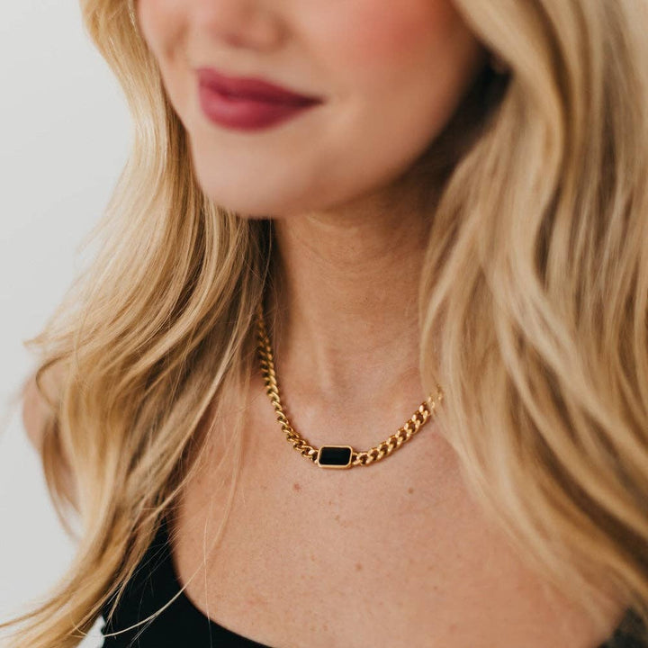 Ember Stone Chain Necklace - waterproof