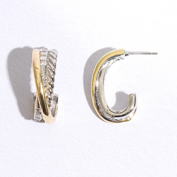 Two-Tone Twist Earrings