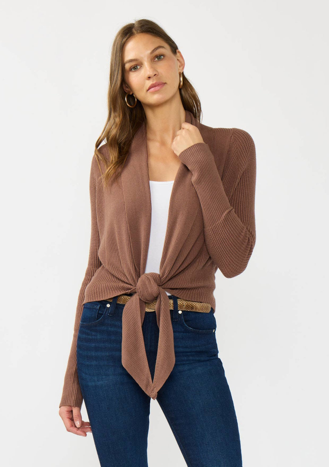 Willa Tie Front Knit Wrap Cardigan