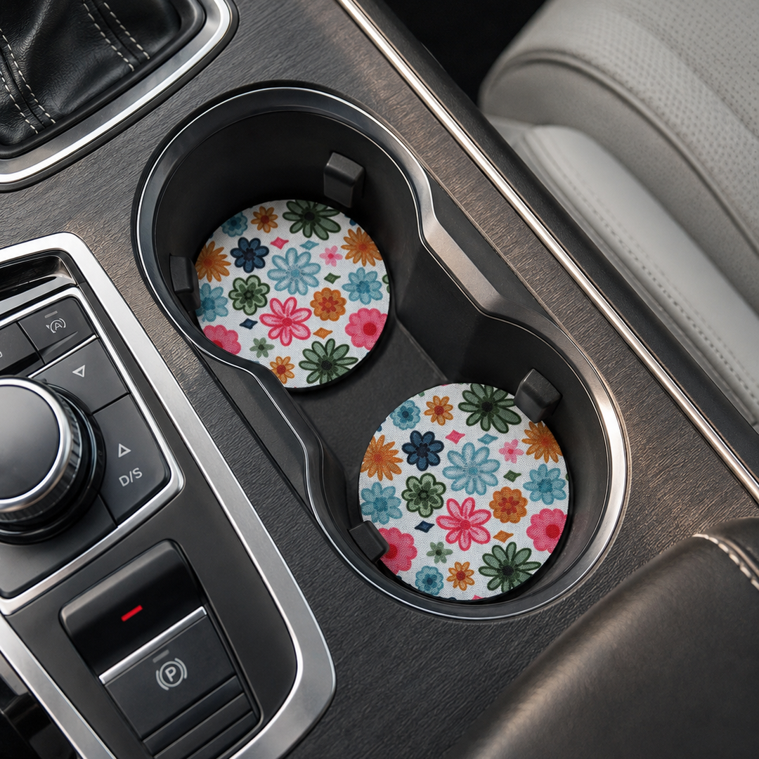 Car Cupholder Coasters - Cosmos