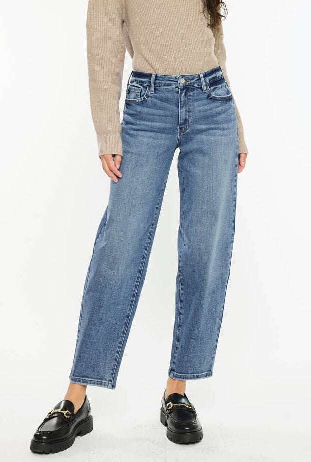 Tessa High Rise Slim Barrel Jeans