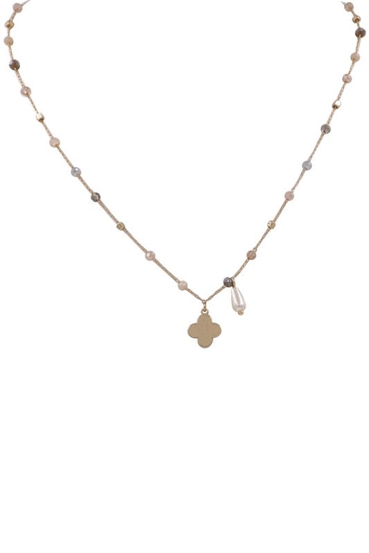 Golden Clover Charm Necklace