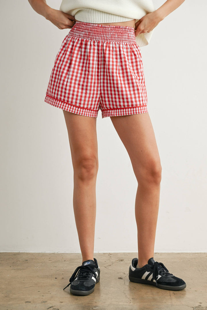 Cherry Gingham Shorts