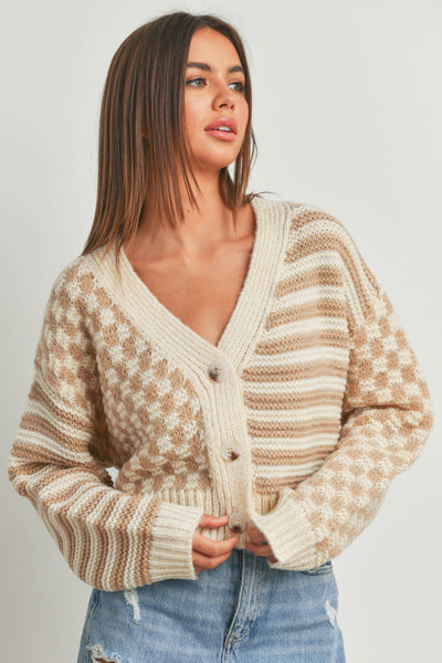 Checked In Cardigan