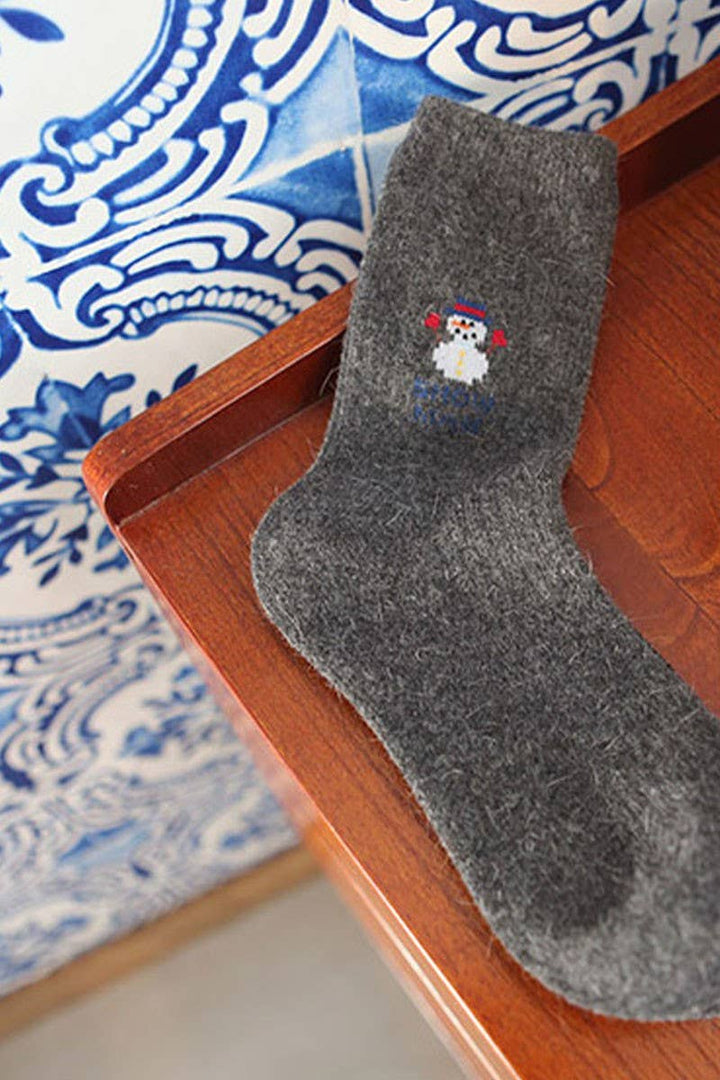Wool Blend Holiday Crew Socks