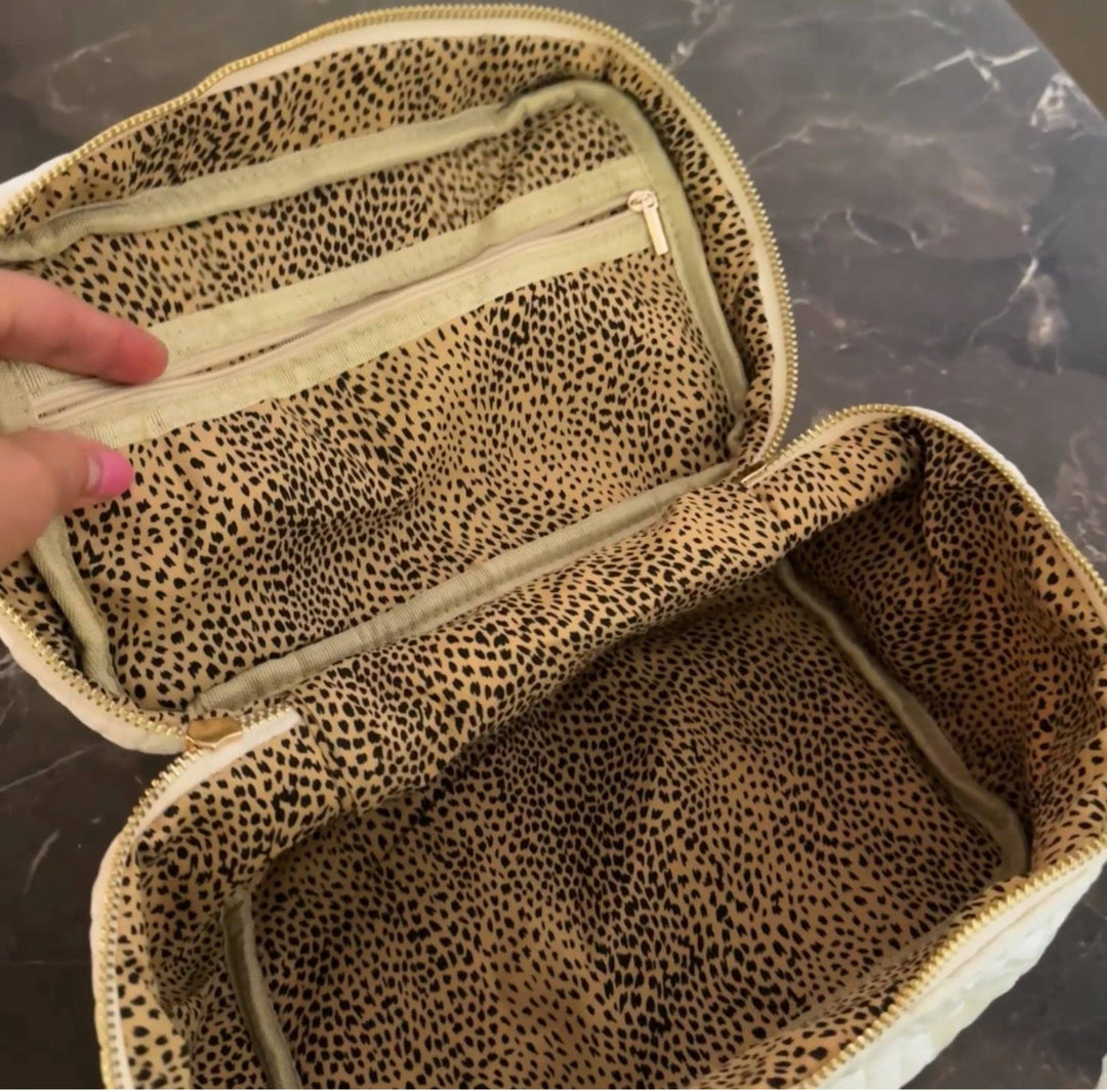 Quilted Velvet Vanity Case