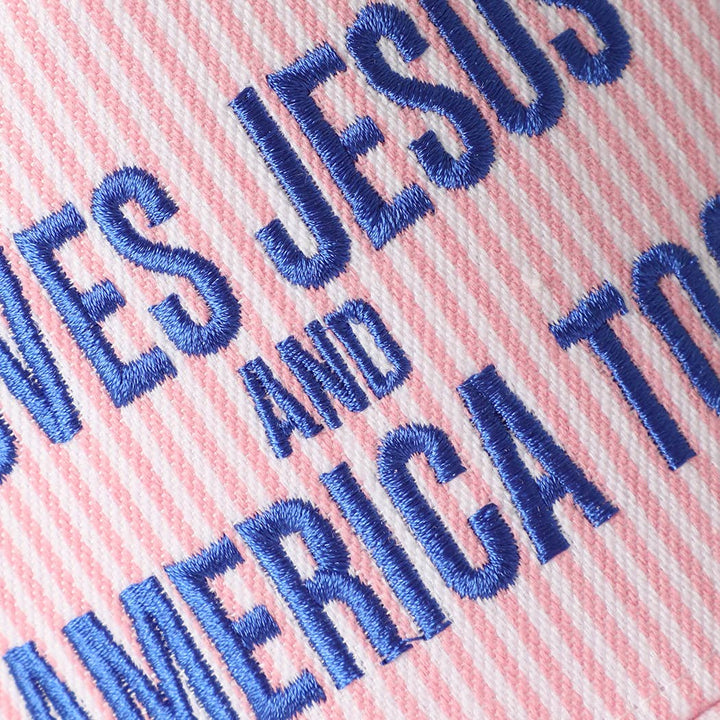 Loves Jesus + America Too Embroidered Hat