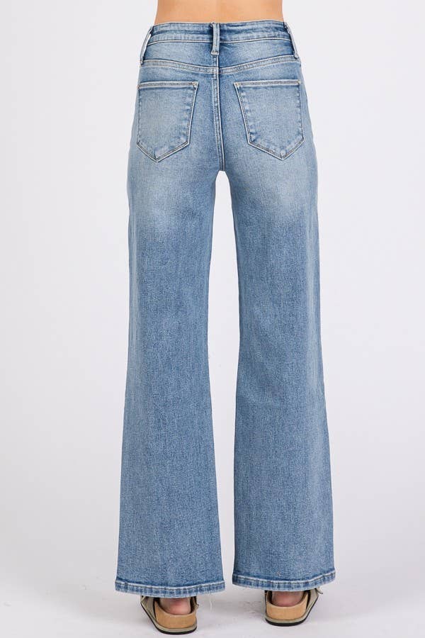 Petra Wide Leg Destroyed Jeans