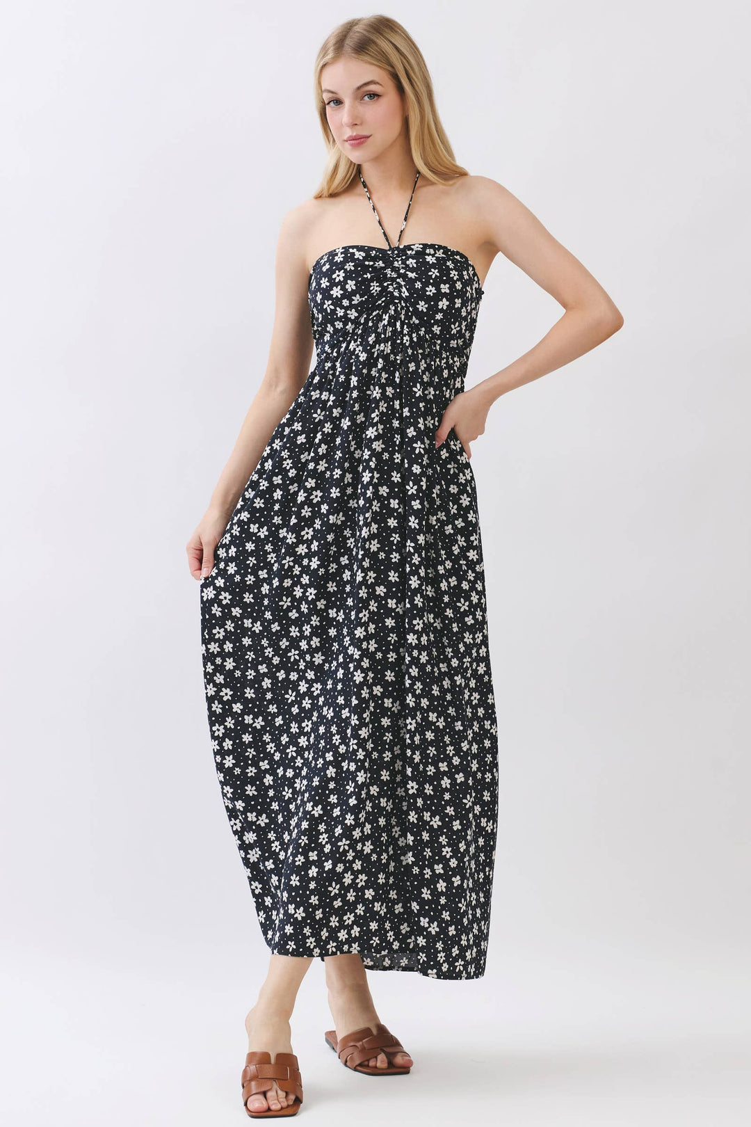 Zoe Halter Midi Dress