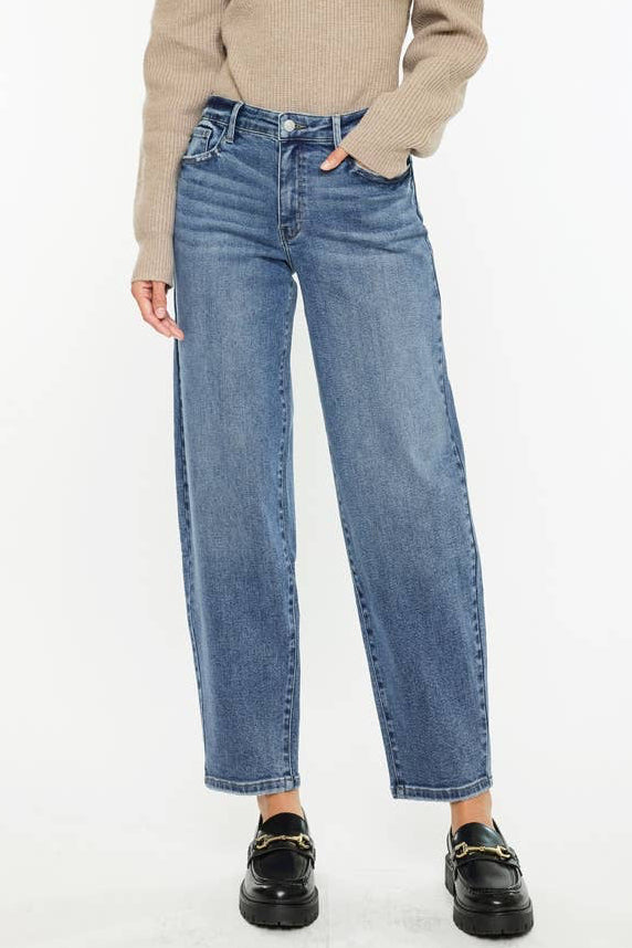 Tessa High Rise Slim Barrel Jeans