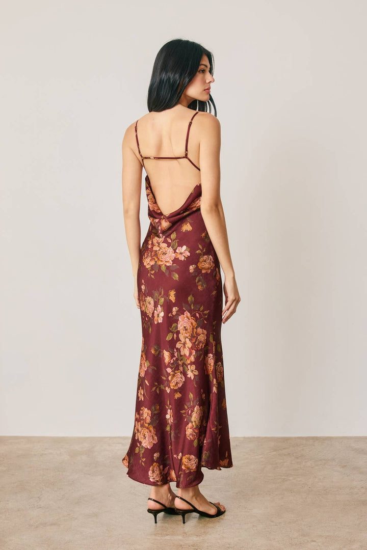 Sangria Bloom Slip Dress