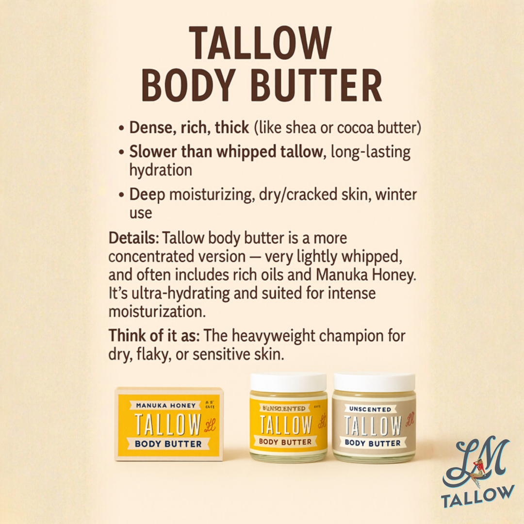 Manuka Honey + Rosehip Whipped Tallow Body Butter