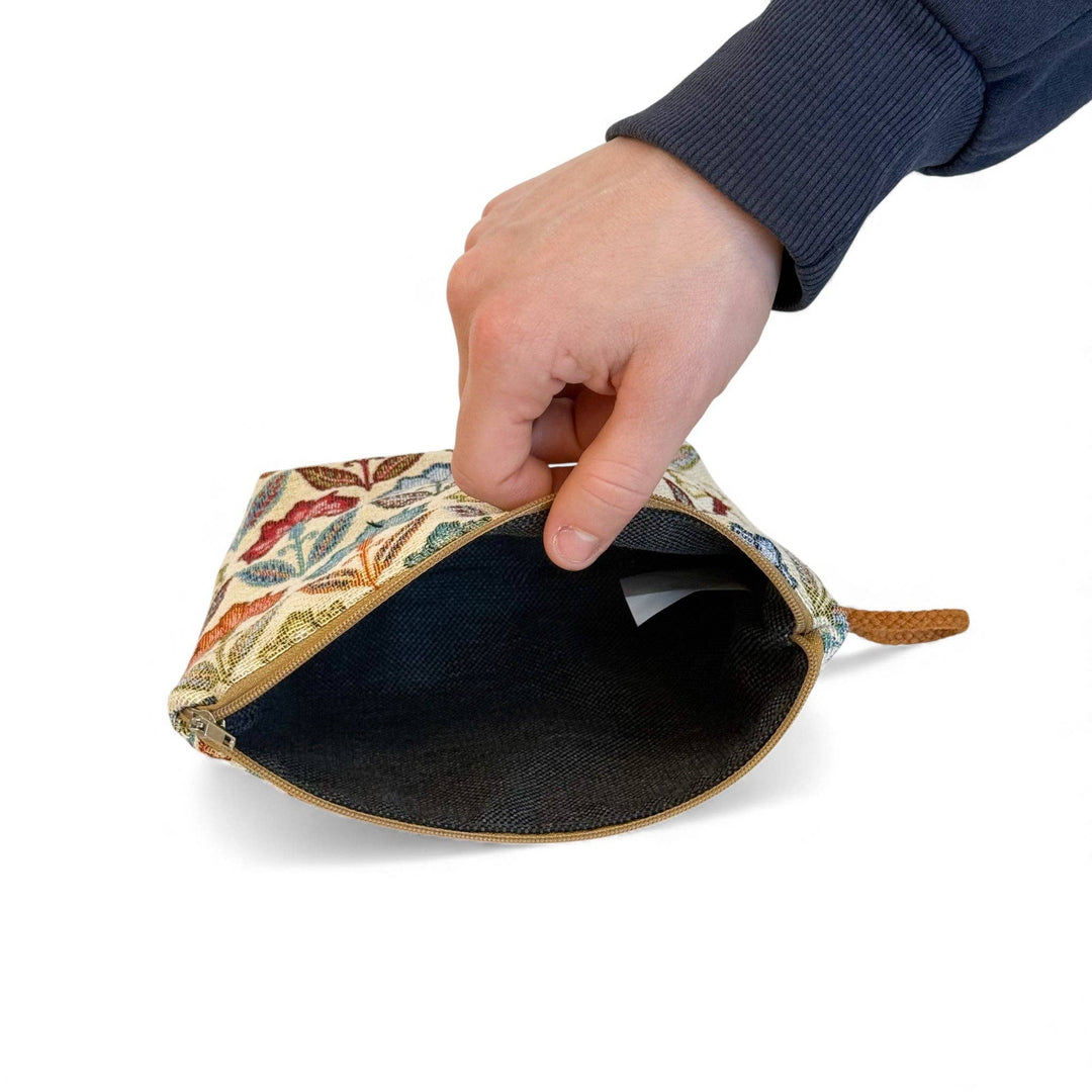 Floral Jacquard Small Makeup Bag