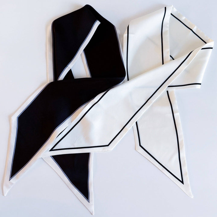Contrast Ribbon Scarf