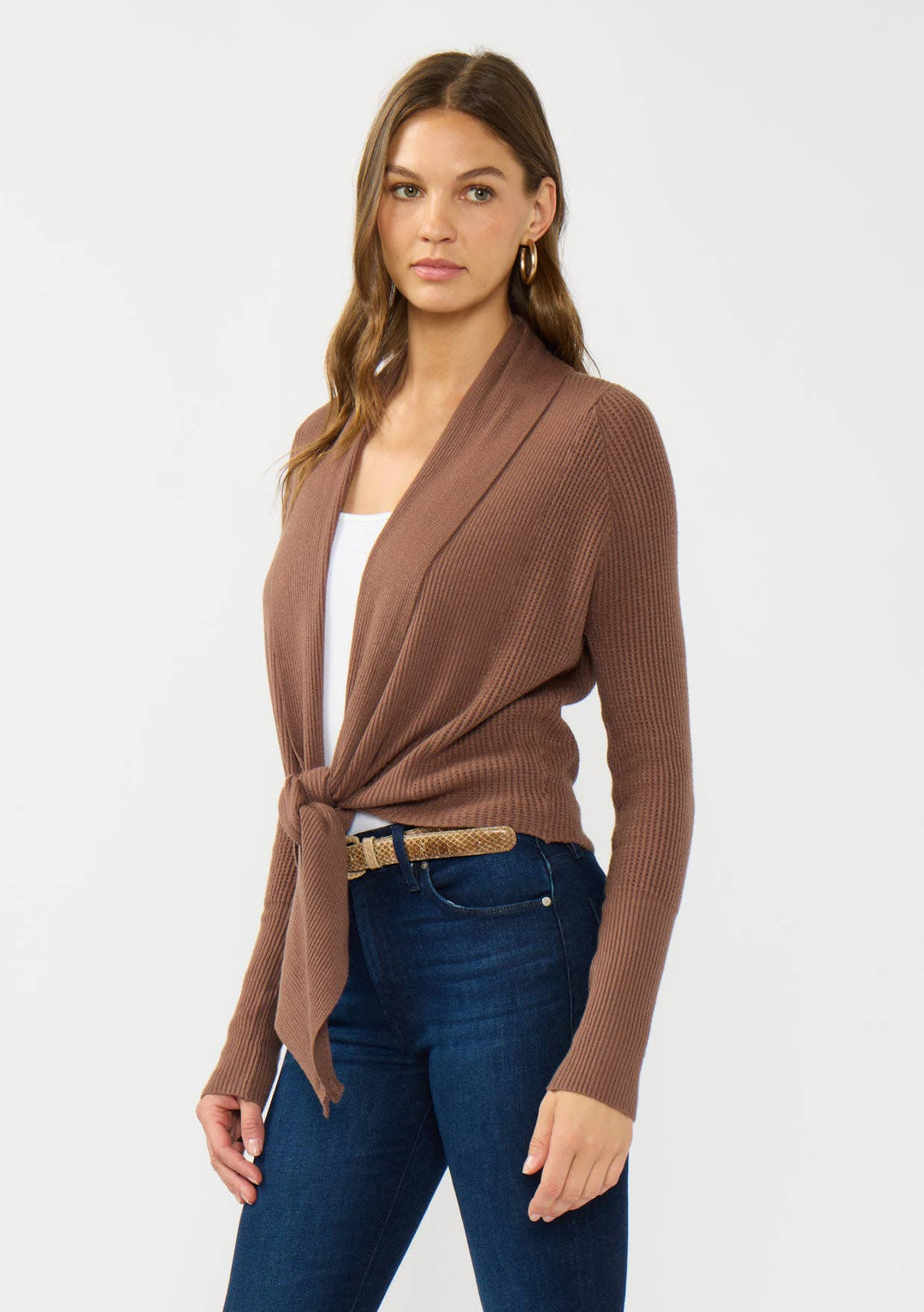 Willa Tie Front Knit Wrap Cardigan