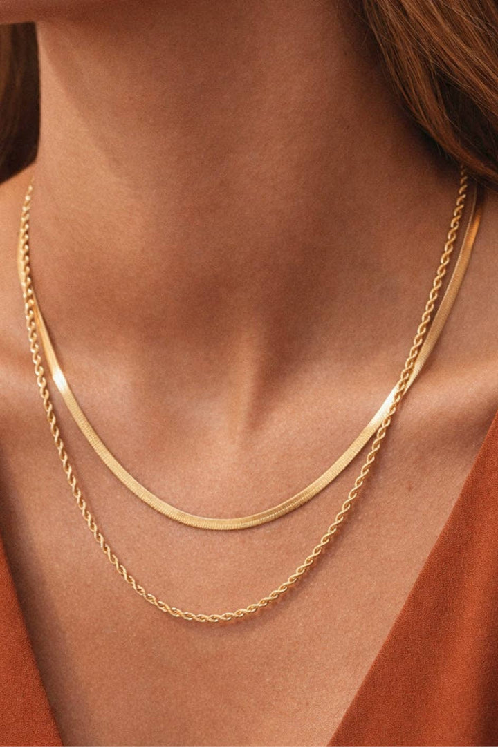 Gold Duo Chain Necklace