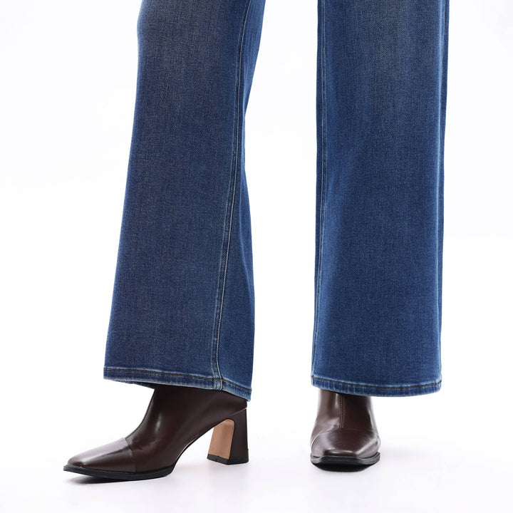 Rowanne Mid-Rise Wide Leg Jeans
