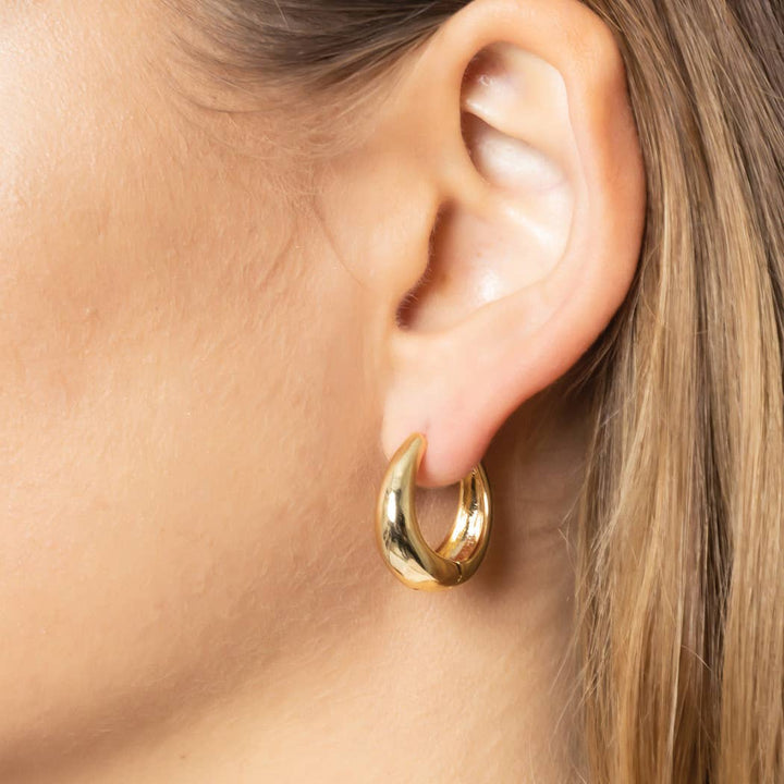 Gold Dipped Chunky Hoop Earrings