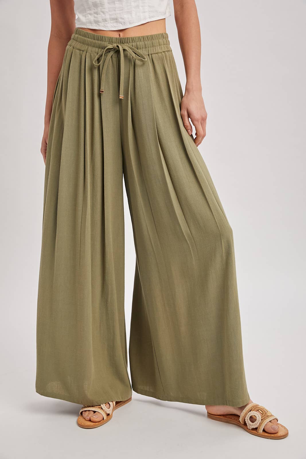 Olive Muse Palazzo Pants
