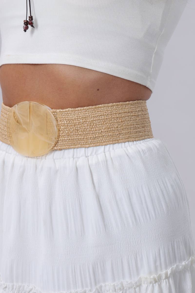 Chic Woven Statement Stretch Belt