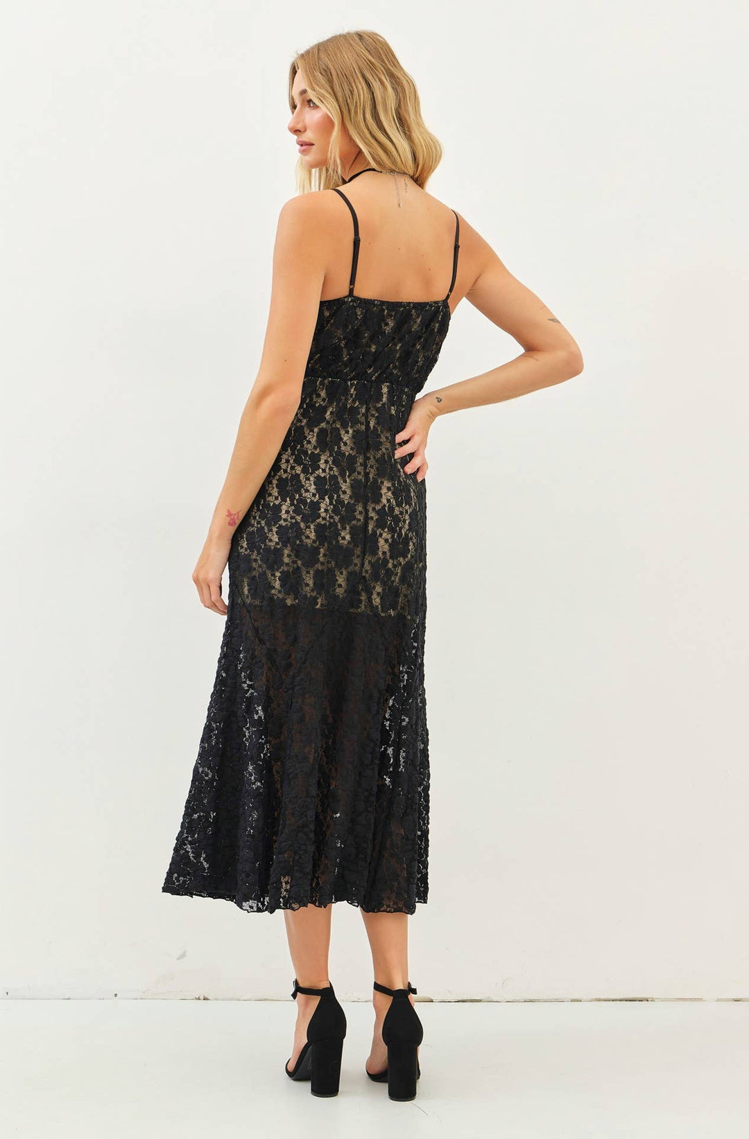 Twilight Affair Lace Midi Dress