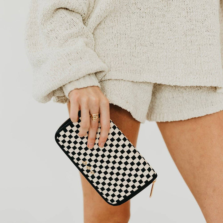 Lenni Large Zip Woven Wallet (4 Colors)
