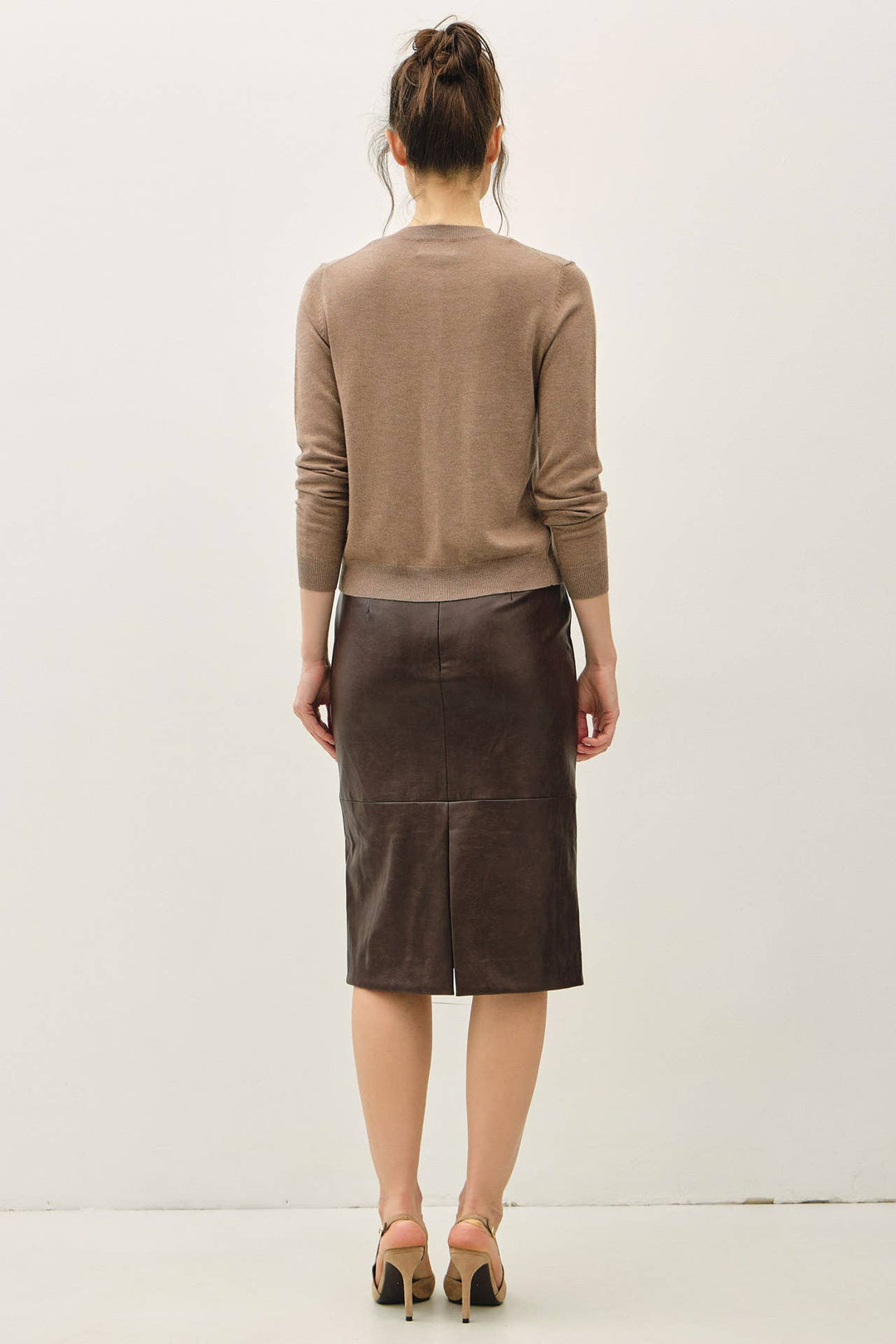 Classic Cashmere Blend Cardigan - Mocha