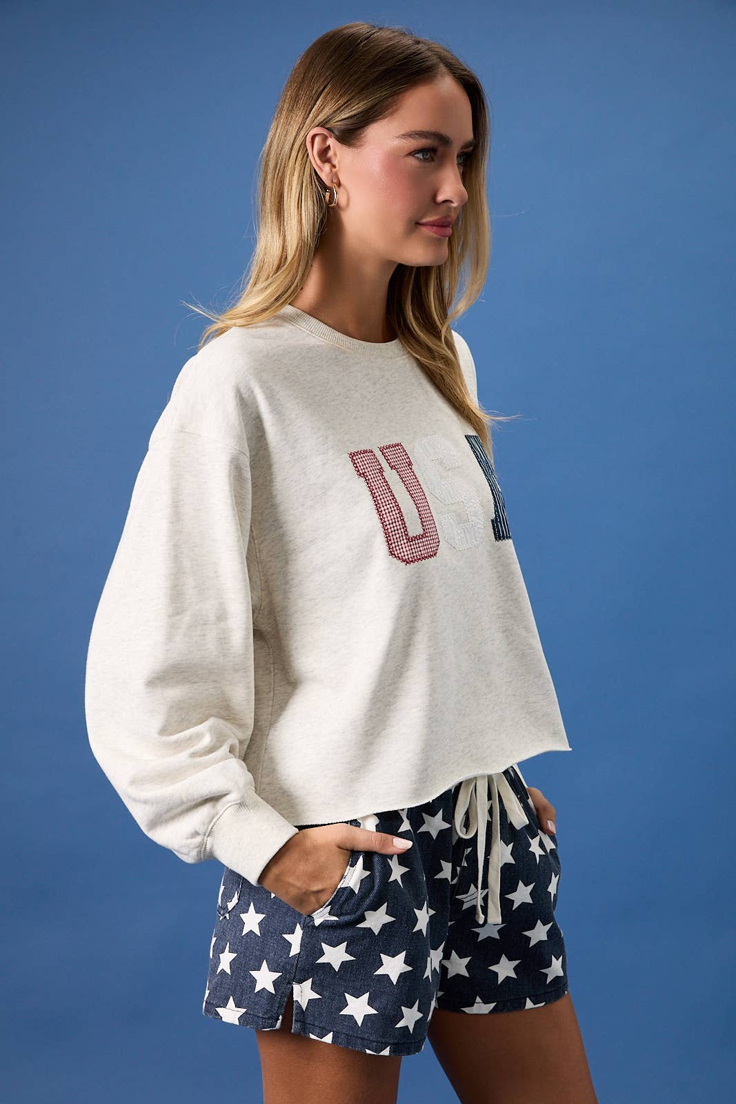 USA Crew Embroidered Sweatshirt