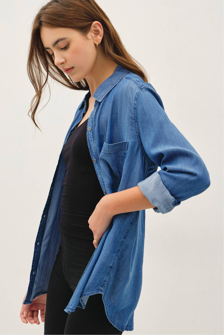Chambray Denim Button Down