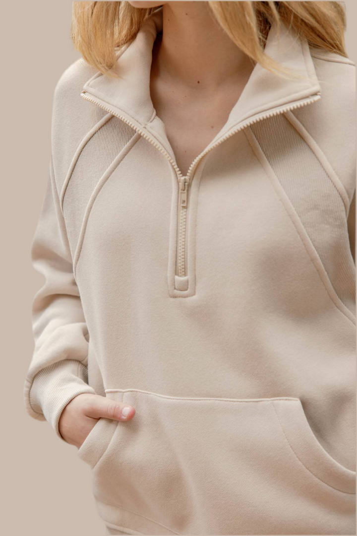 Lulu Half Zip Scuba Pullover