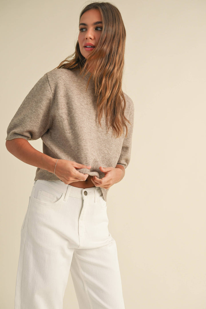 Beckham Short Sleeve Sweater Top
