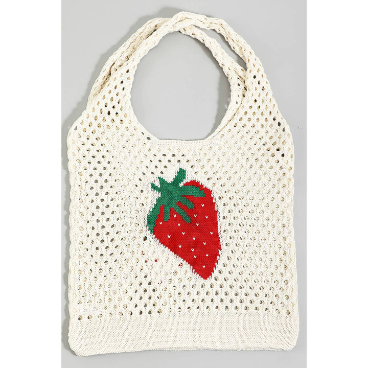 Strawberry Woven Tote Bag