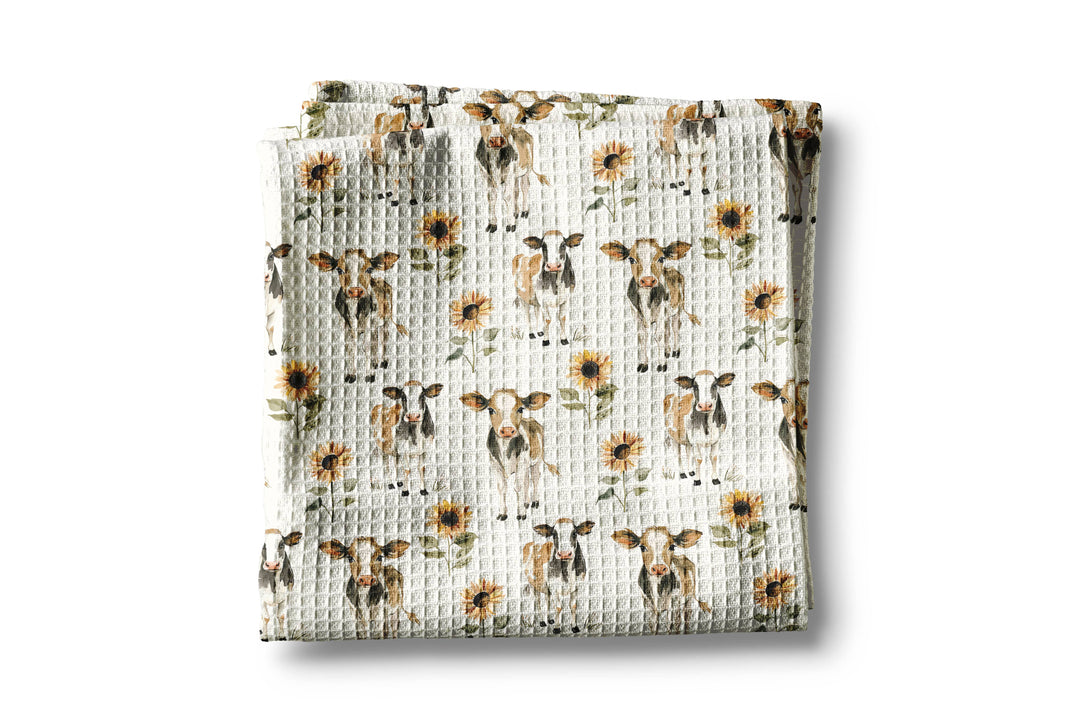 Sunflower Cow Kitchen Towel