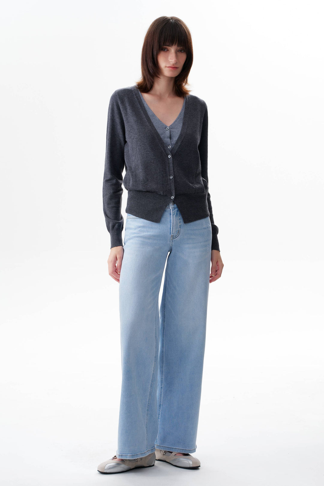 Rowanne Mid-Rise Wide Leg Jeans