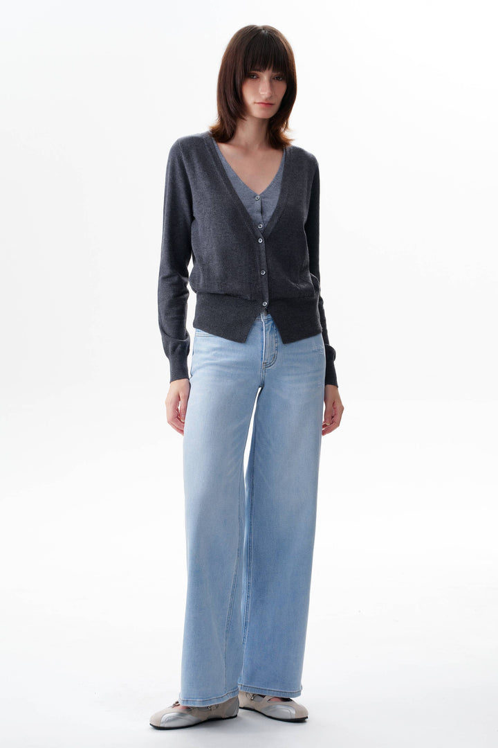 Rowanne Mid-Rise Wide Leg Jeans