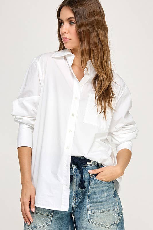 Poplin Button Down Shirt