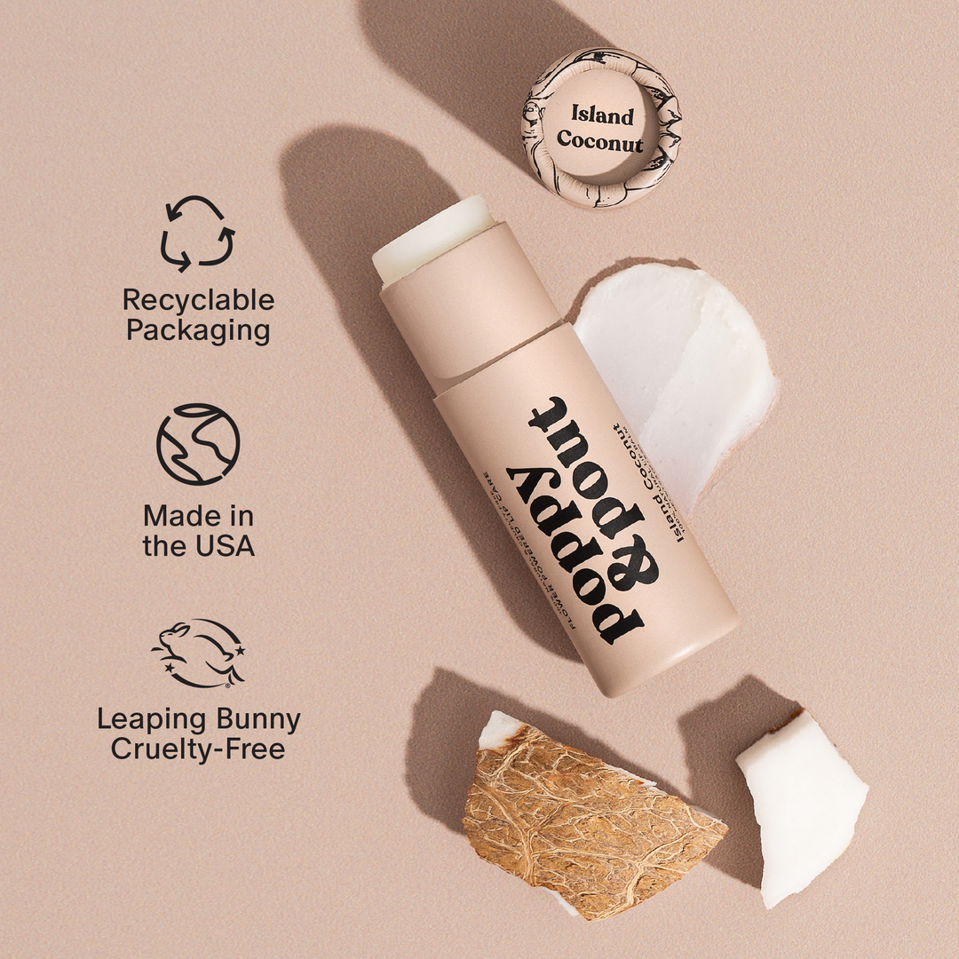 Poppy + Pout Lip Balm - Island Coconut