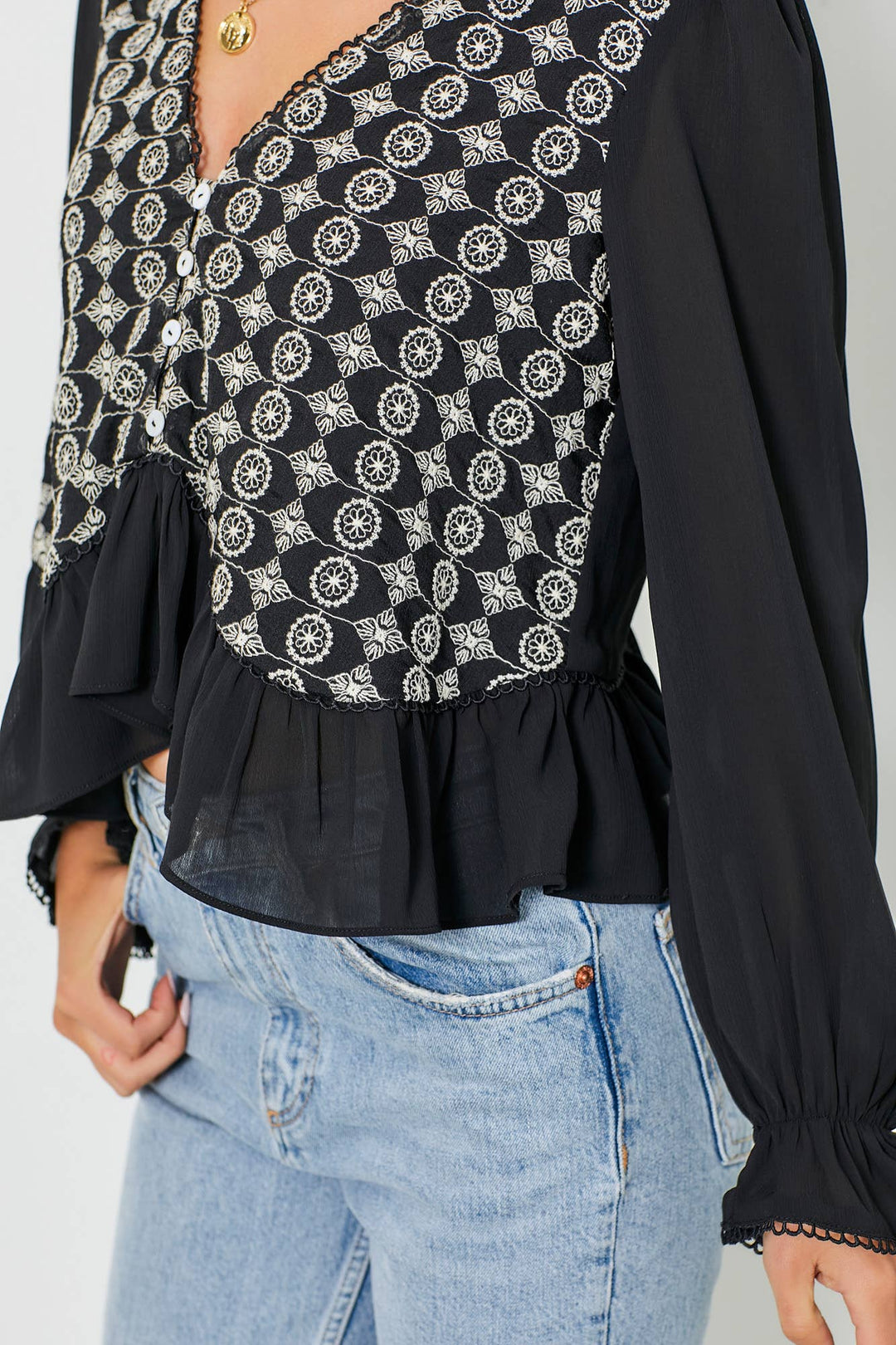 Kennedy Embroidered Top