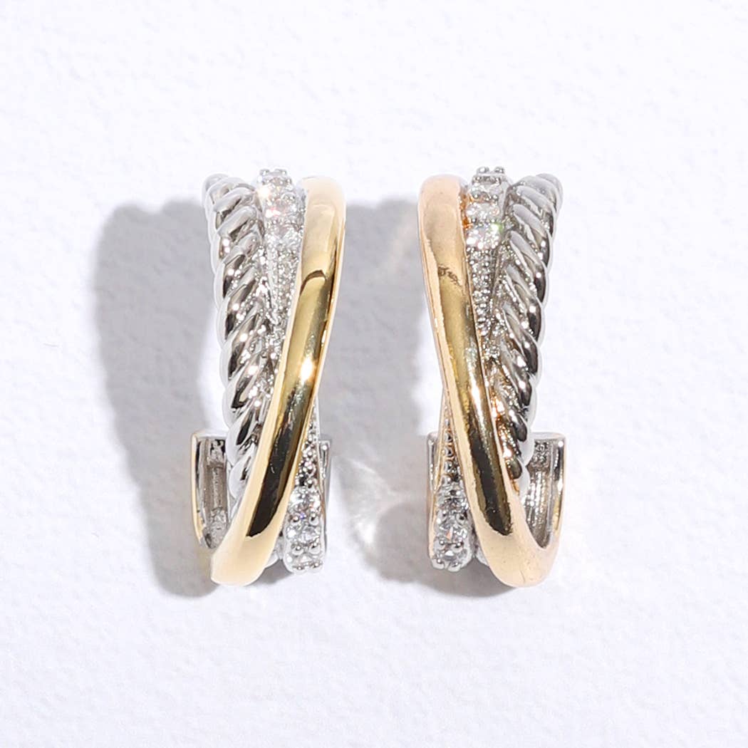 Two-Tone Twist Earrings