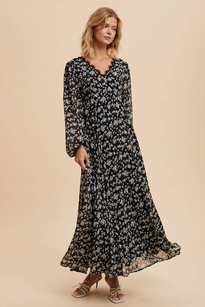 Charlotte Floral Lace Maxi Dress