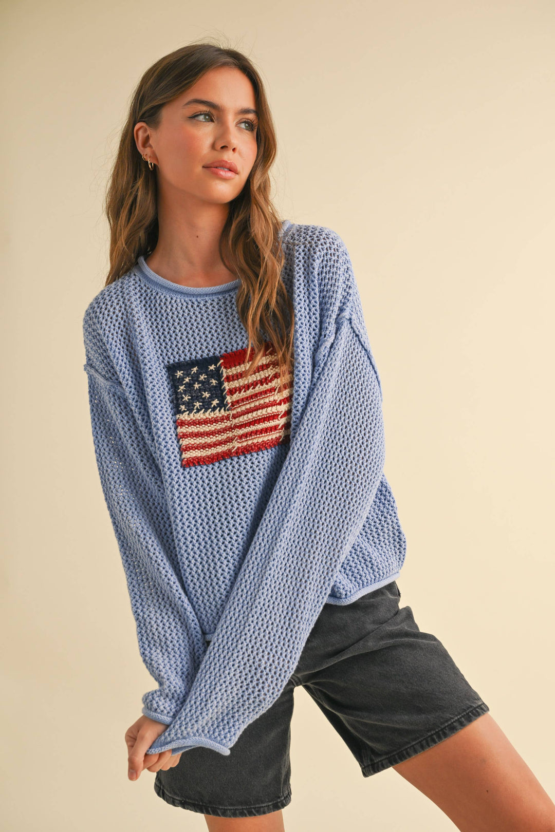 USA Flag Knit Sweater