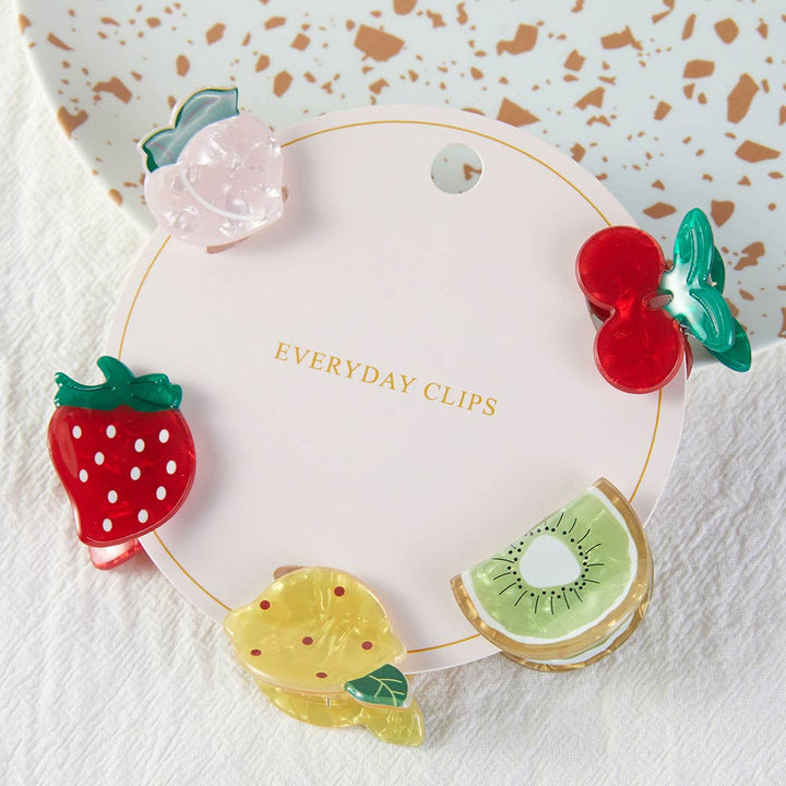 Fruit Mini Hair Claw Clip Set